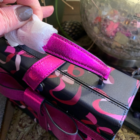 Authentic KATE SPADE Leather gift wrap Crosby/Satchel - Picture 5 of 13